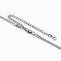 C LUXE by Claire&#39;s Sterling Silver Plated Snake Chain Necklace,