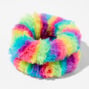 Faux Fur Rainbow Striped Hair Scrunchies &#40;2 Pack&#41;,