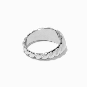 Silver-tone Texture Bubble Ring,