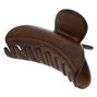 Dark Wood Hair Claw - Brown,