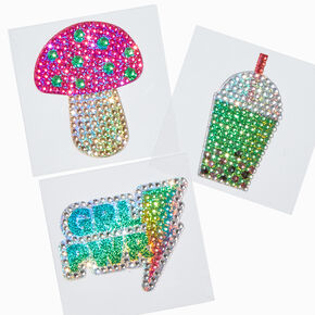 StickerBeans&reg; x Claire&#39;s Girl Power Rhinestone Sticker Set - 4 Pack,