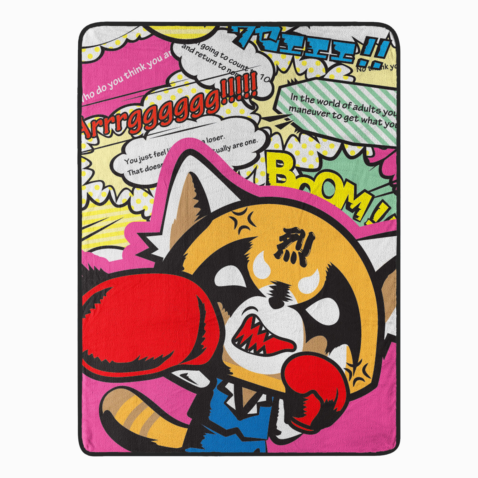 Sanrio® Aggretsuko® Boom Micro Raschel Throw (ds),