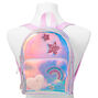 Holographic Rainbow Glitter Mini Backpack - Clear,