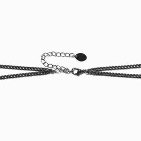 Ras-de-cou strass baguette n&oelig;ud ruban noir,