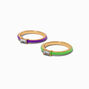Purple &amp; Green Enamel Ring Stack - 2 Pack,