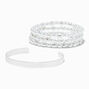 Pearl Stretch &amp; Silver-tone Cuff Bracelet Set - 4 Pack,