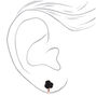 Rose Gold Clock Clip On Stud Earrings - 3 Pack,