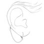 Boucles d&rsquo;oreilles vari&eacute;es et manchettes d&#39;oreille &agrave; boules avec strass couleur argent&eacute;e - Lot de 6,