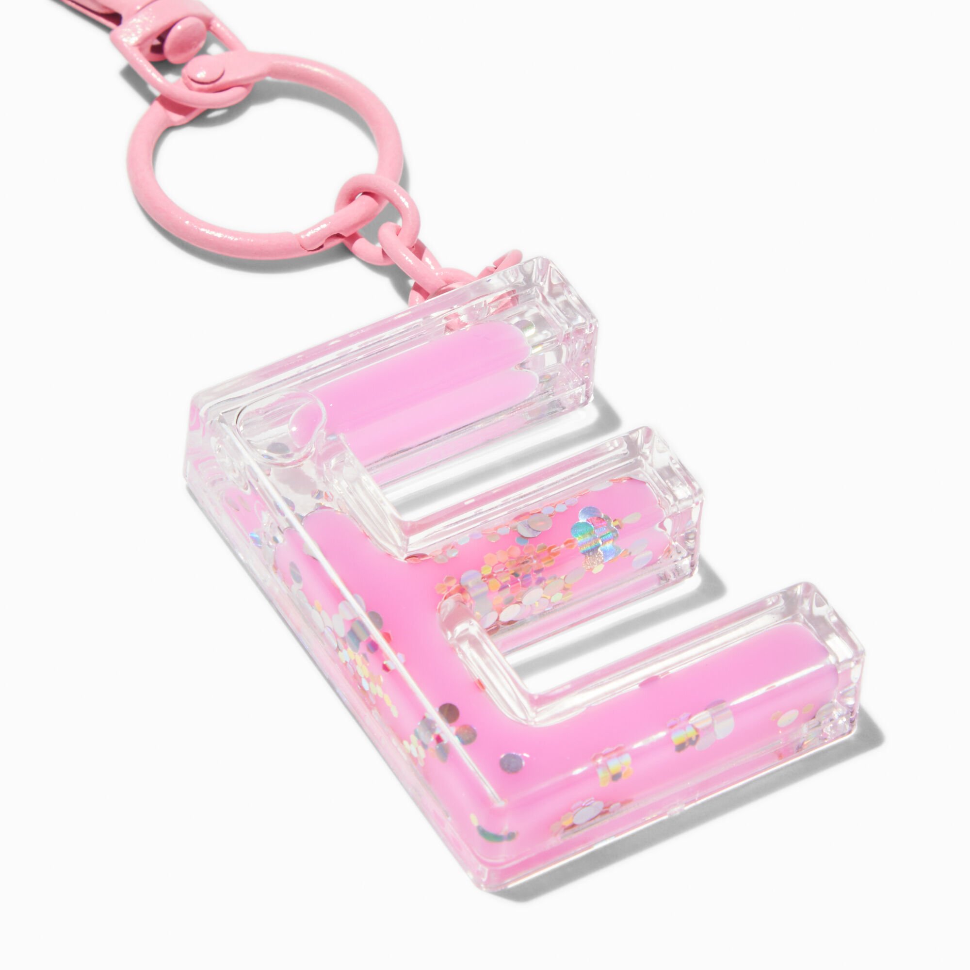 Initial Water-Filled Keychain - E,