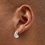 Silver-tone Iridescent AB Beans Earring Stackables Set - 3 Pack,