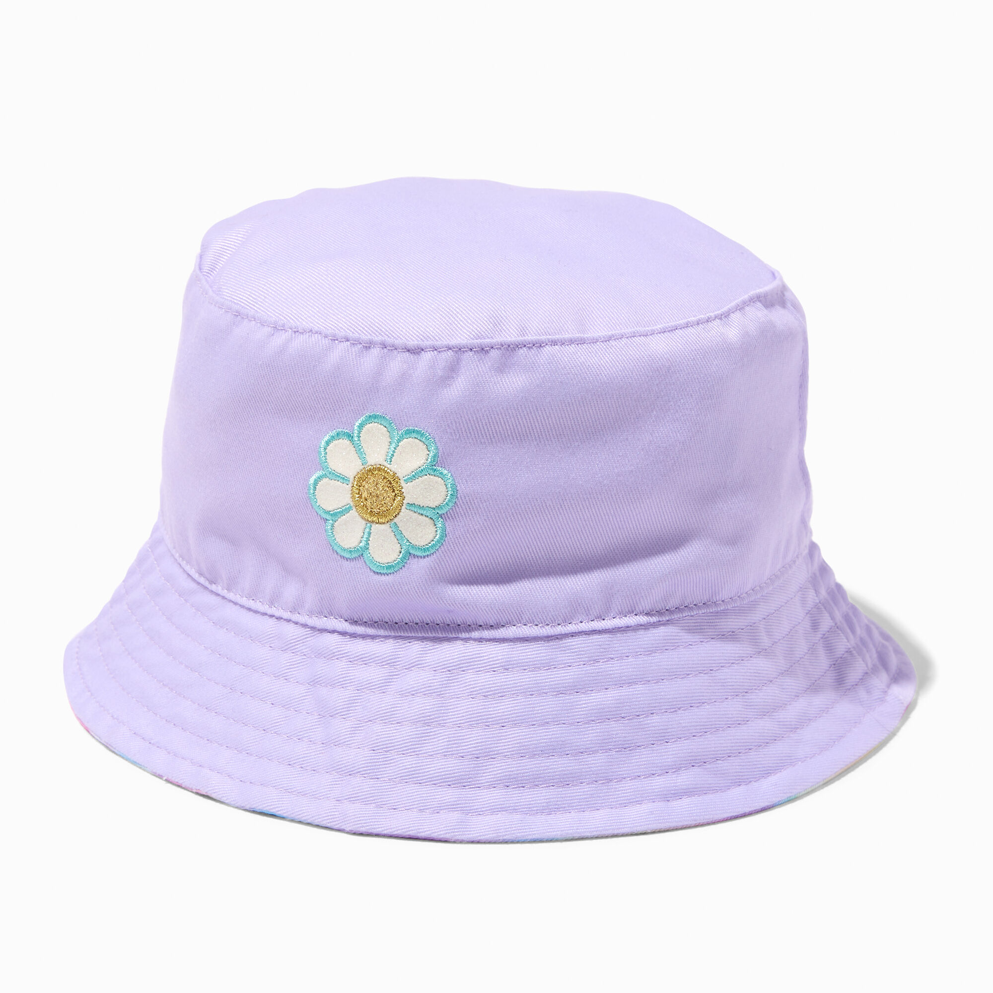 View Claires Club Daisy Bucket Hat Purple information