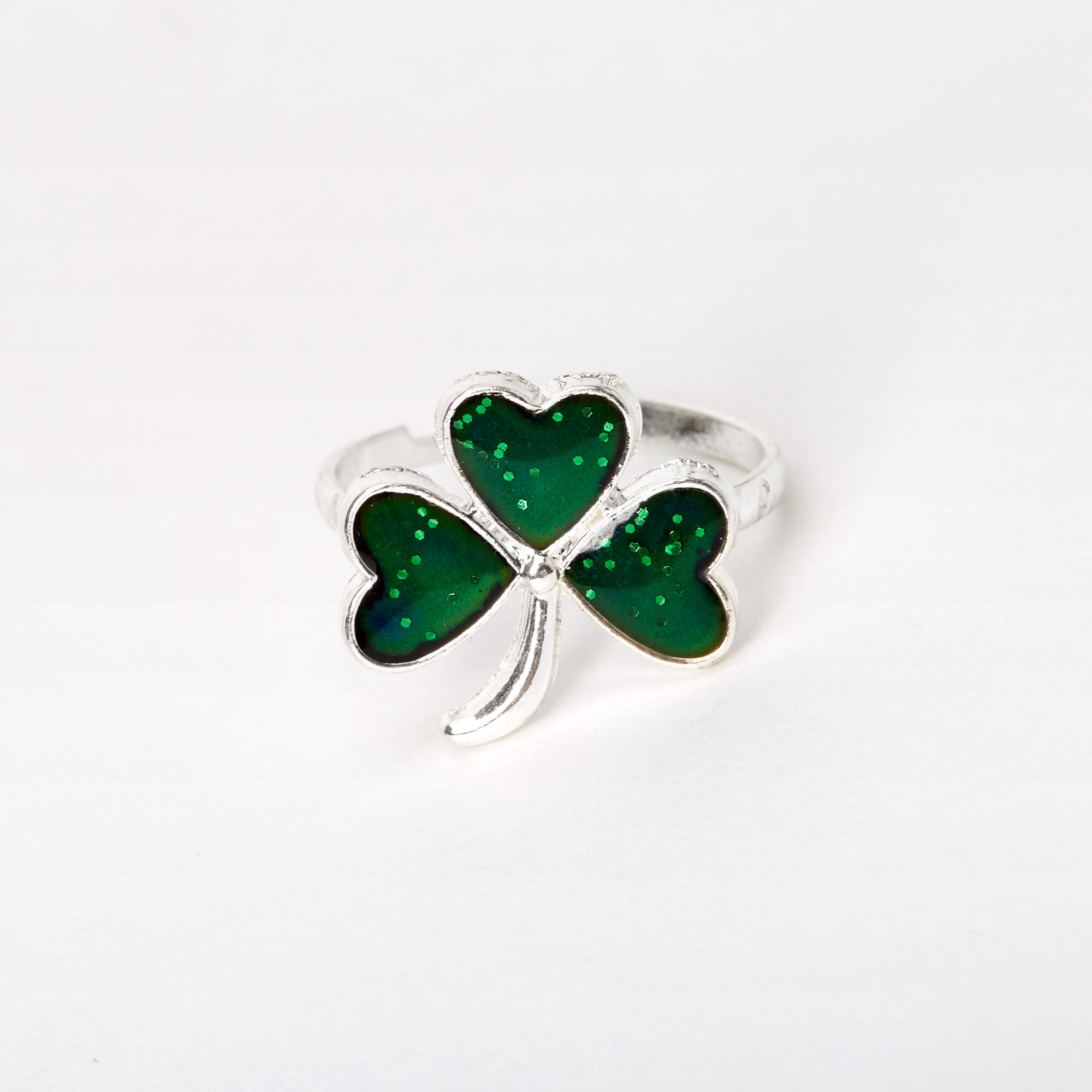 Silver Shamrock Mood Ring,
