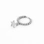 Silver 18G Bubble Bead Star Helix Hoop Earring,