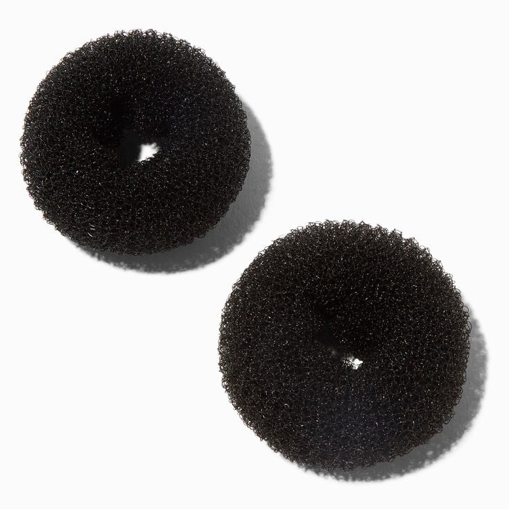 Mini donuts pour cheveux noirs - Lot de 2,