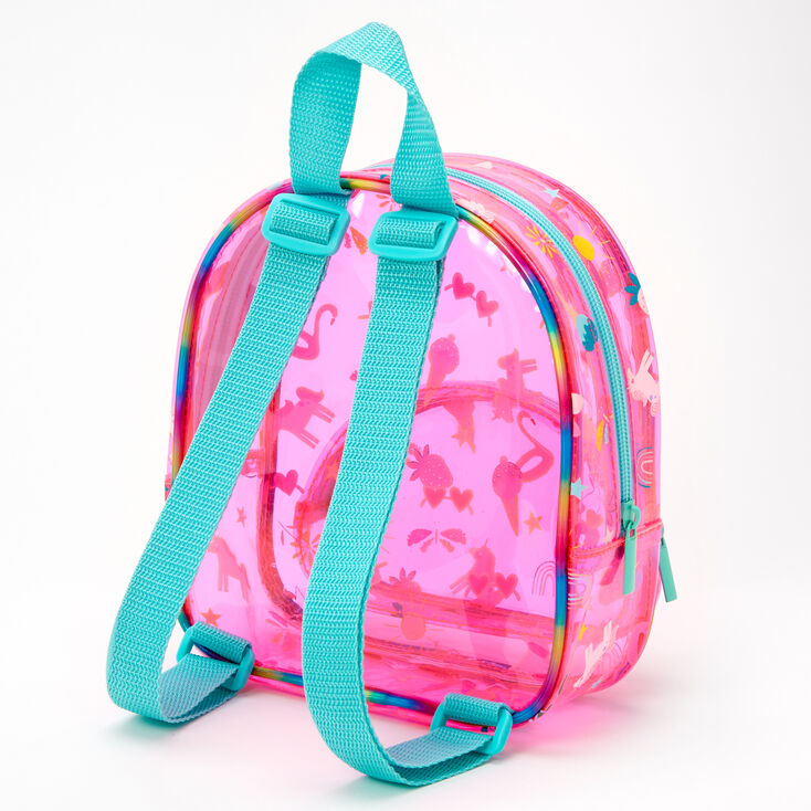 Claire&#39;s Club Transparent Mini Backpack - Pink,