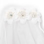 Claire&#39;s Club Pearled Floral Veil - White,