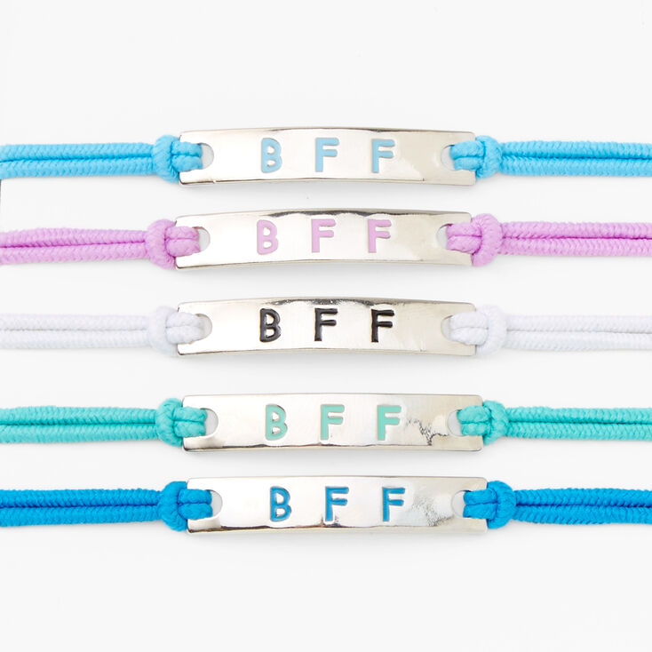 Pastel Plaque Adjustable Friendship Bracelets - 5 Pack,