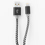 Black Checkered USB 10FT Charging Cord,