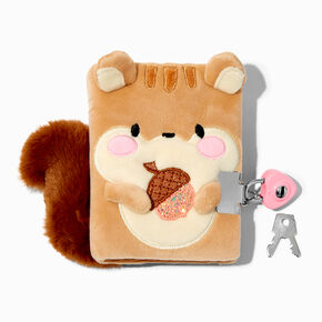 Claire&#39;s Club Chipmunk Mini Plush Lock Diary,