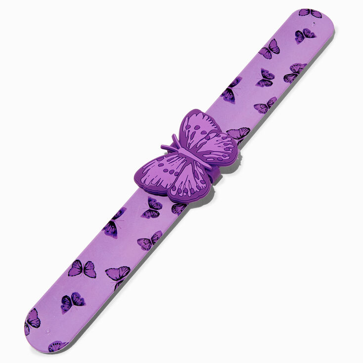 Purple Butterfly Slap Bracelet,