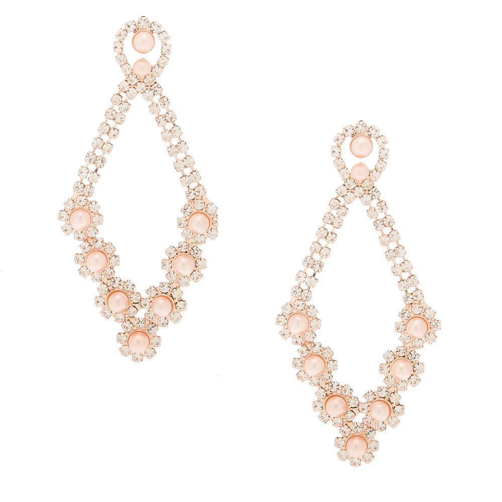 Rose gold cheap evening earrings