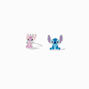 Disney Stitch &amp; Angel Sterling Silver Stud Earrings,