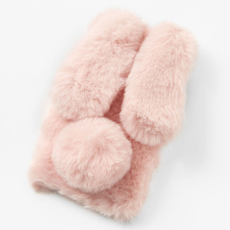 Furry Pink Bunny Protective Phone Case - Fits iPhone&reg; XR/11,
