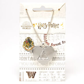 Collier &agrave; m&eacute;daillon Reliques de la Mort Harry Potter&trade; &ndash; Couleur argent&eacute;e,