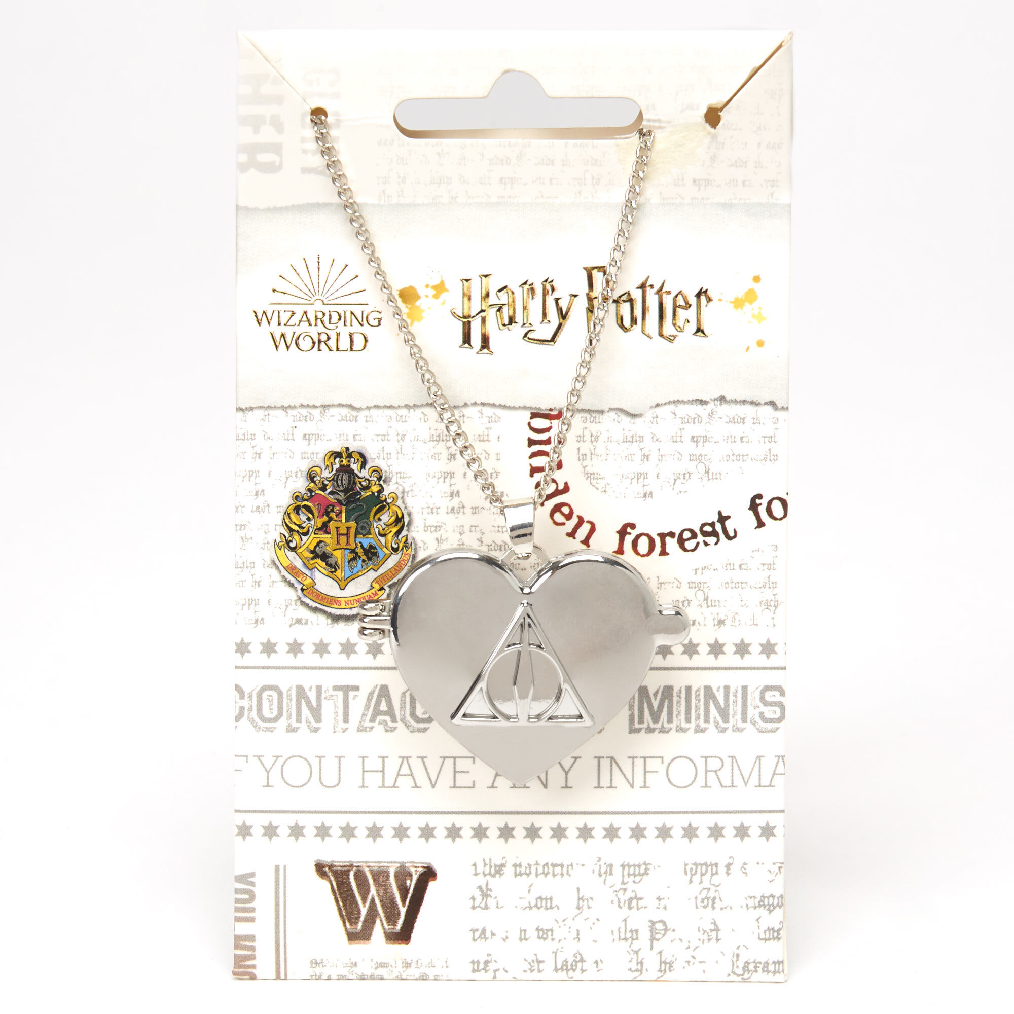 Claire's Collier à médaillon Reliques de la Mort Harry Potter™ – Couleur argentée