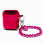 Electro Pink Earbud Case Cover with Wristlet - Compatible with Apple AirPods&reg;,