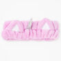 Plush Pink Unicorn Ear Makeup Headwrap,