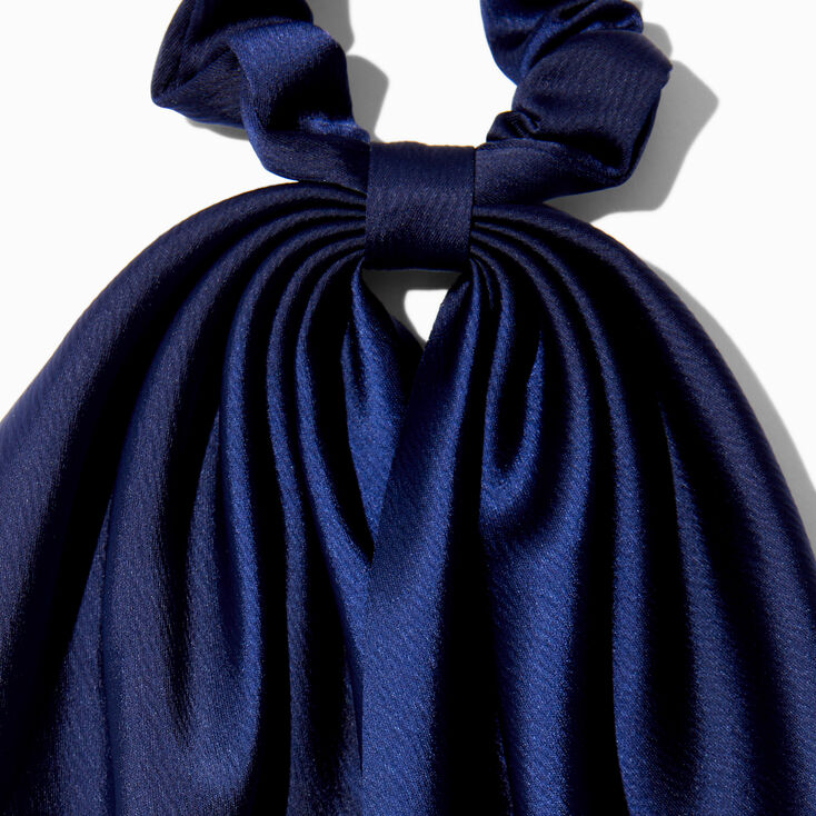Petit chouchou foulard bleu marine,