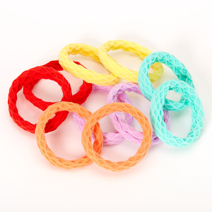 Claire&#39;s Club Rainbow Honeycomb Hair Ties - 10 Pack,