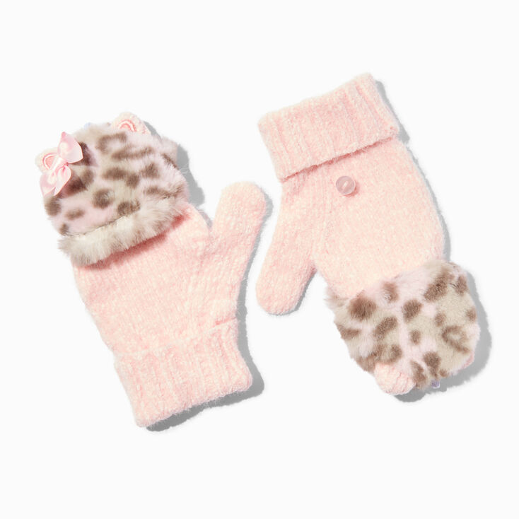 Claire&#39;s Club Leopard Convertible Gloves,