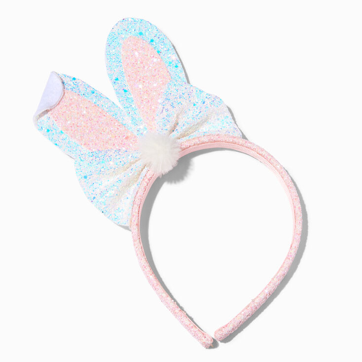 Glitter Bunny Ears Bow Headband,