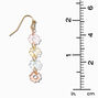 Gold-tone 1.5&quot; Daisy Drop Earrings,