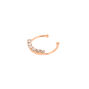Rose Gold-tone Stainless Steel Crystal Faux Septum Nose Ring,