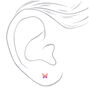 Rose Gold Pink &amp; Purple Butterfly Stud Earrings,