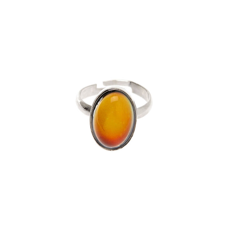 Silver Oval Mood Ring,