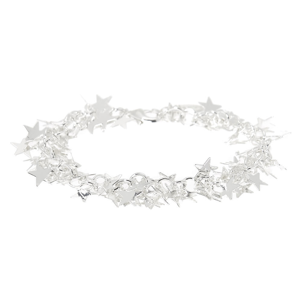 Silver Star Chain Bracelet,
