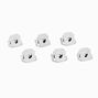 Silver Titanium Earring Back Replacements - 6 Pack,