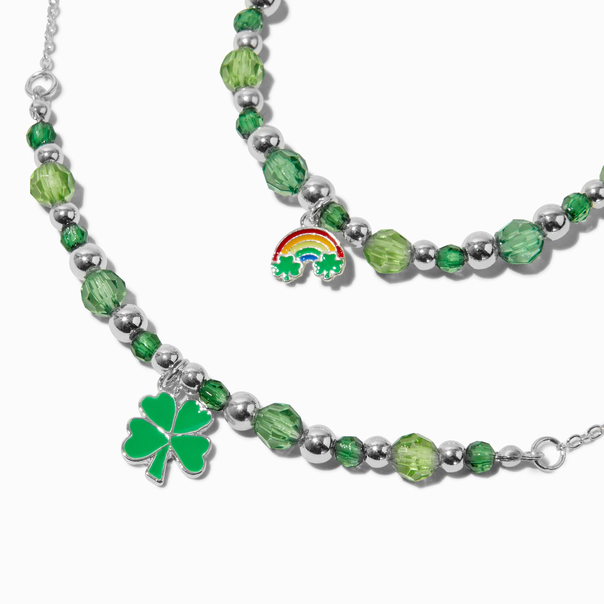 St. Patrick's Day Charms Necklace & Bracelet Set - 2 Pack,