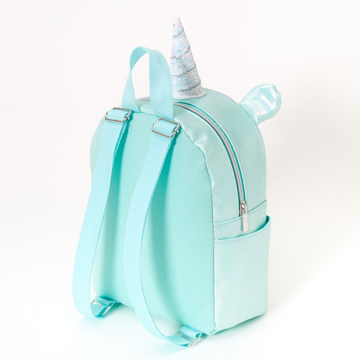 Holographic Sequin Unicorn Small Backpack - Mint,