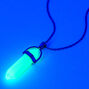 Glow in the Dark Mystical Gem Pendant Necklace - Blue,