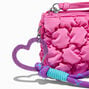 Pink Puffy Nylon Wristlet Coin Purse,