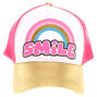 Casquette de baseball motif &laquo;&nbsp;smile&nbsp;&raquo; rose et dor&eacute;e,