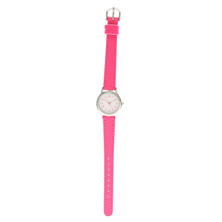 Neon Pink Skinny Watch,