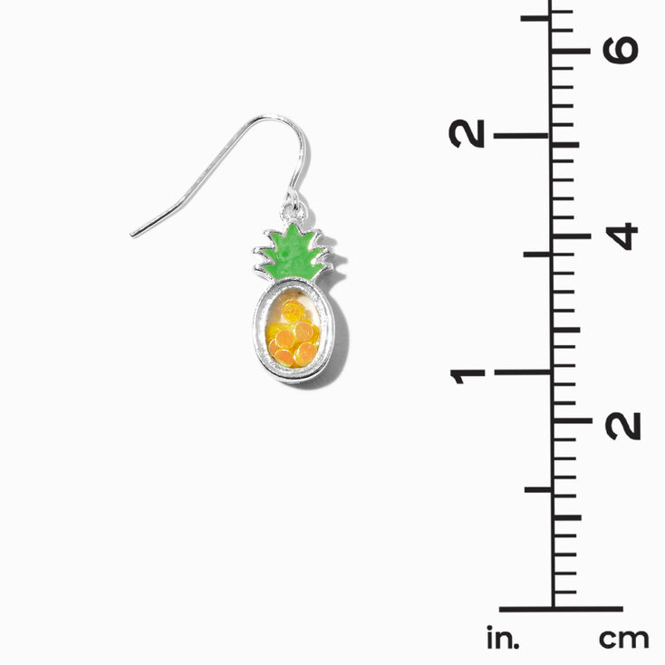Yellow Pineapple Shaker 0.5&quot; Drop Earrings,
