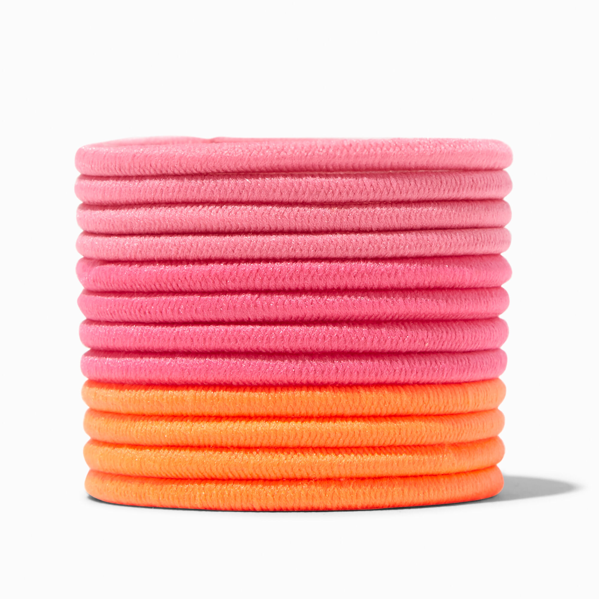 Pink & Orange Luxe Hair Ties - 12 Pack,