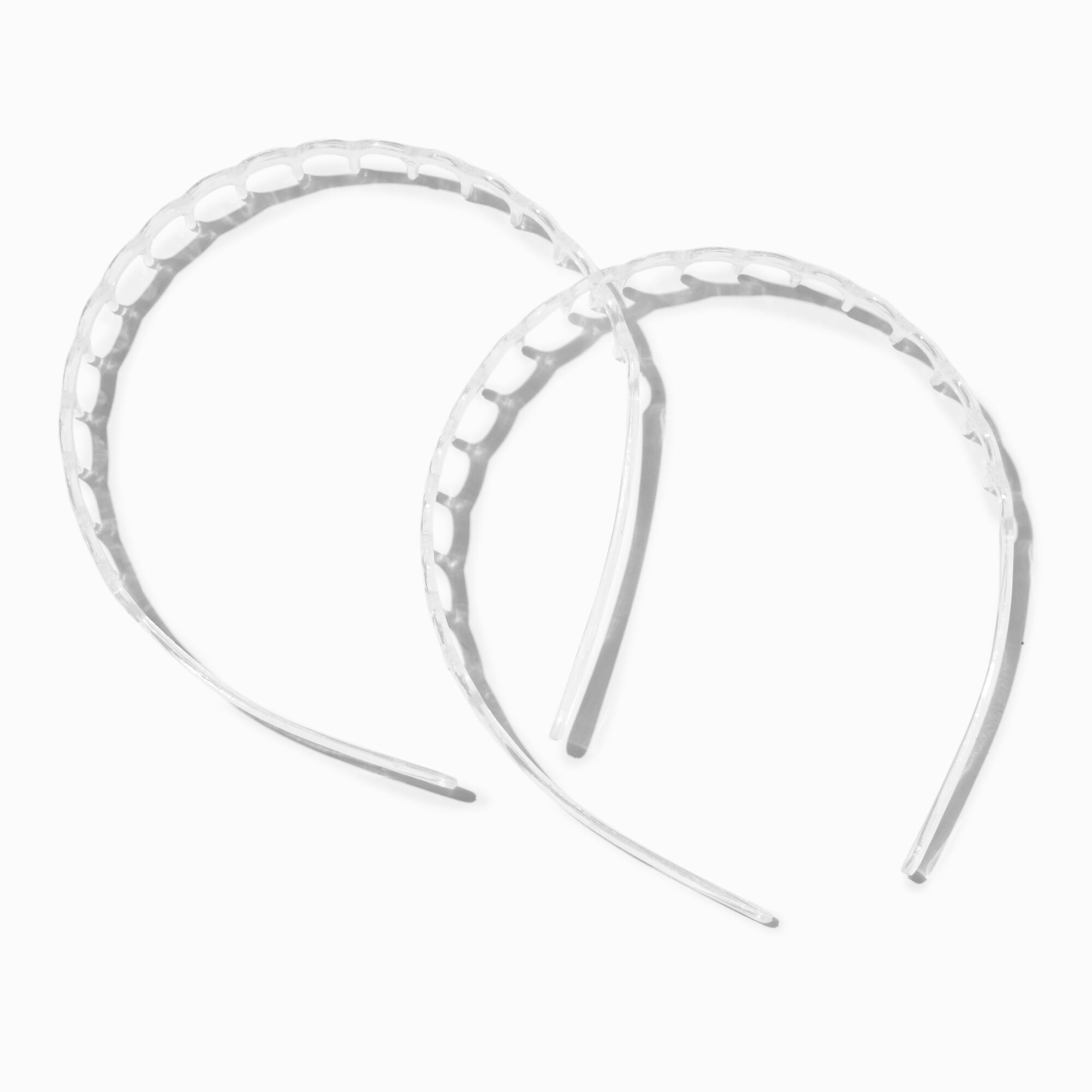 View Claires Clear Scalloped Headbands 2 Pack information